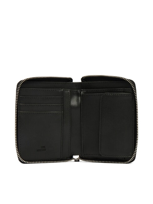 SIGNATURE LOVE Portefeuille zipp&eacute; moyen Noir - Portefeuilles Femme