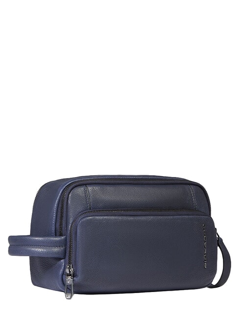 CRONUS &Eacute;tui &agrave; beaut&eacute; en cuir bleu - Trousses