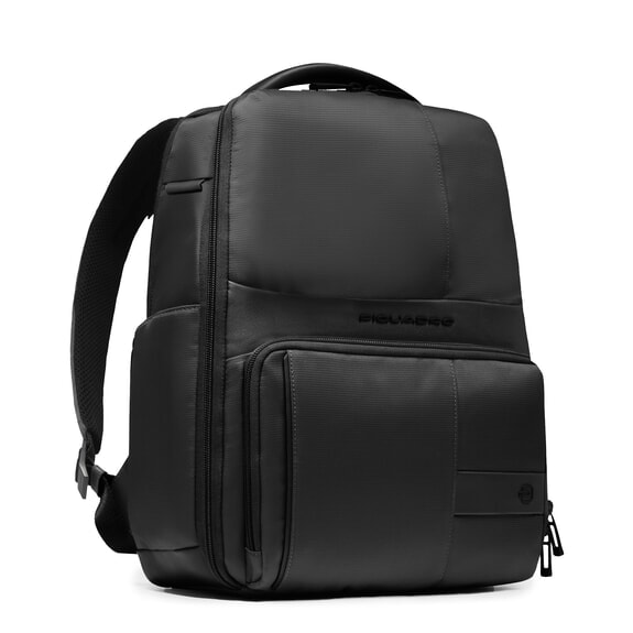 WOLLEM Sac &agrave; dos pour ordinateur portable 14 pouces en cuir mixte Noir - Sacs &agrave; dos pour ordinateur portable