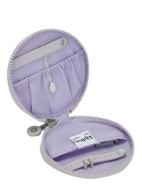YSABELLA bo&icirc;te &agrave; bijoux ronde violet clair - Pochettes & Trousses