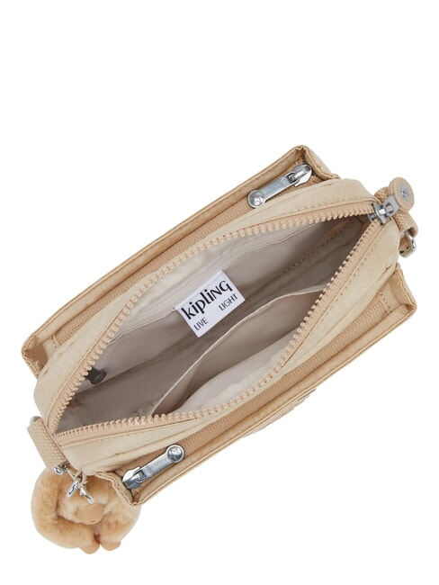 ABANU S sac d'&eacute;paule beige paillet&eacute; - Sacs pour Femme