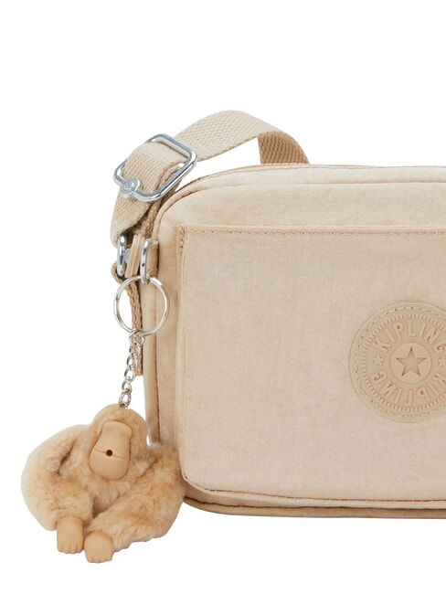 ABANU S sac d'&eacute;paule beige paillet&eacute; - Sacs pour Femme