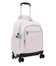 KIPLING NEW ZEA Sac &agrave; dos trolley avec chariot rose marin m&eacute;tallis&eacute; - Sacs &agrave; dos &agrave; roulettes - 3