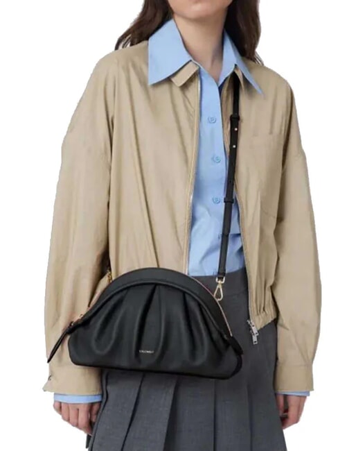 CAMPIONARIO - CHEEK SMOOTH  Sac bandouli&egrave;re, en cuir Noir - Sacs pour Femme