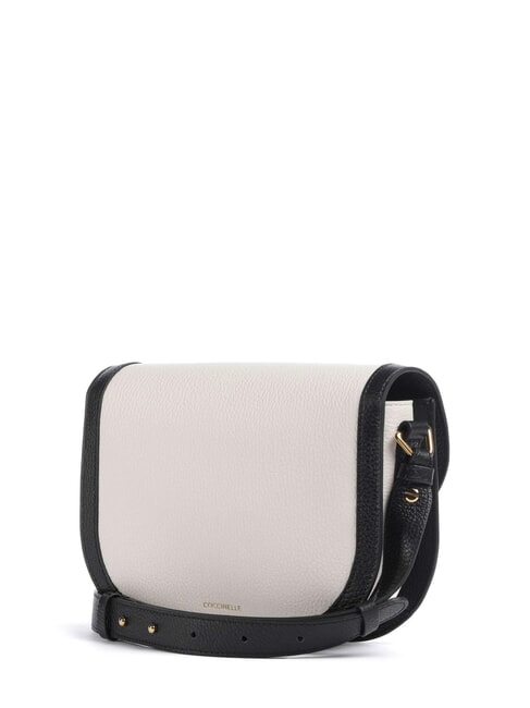 CAMPIONARIO - DEW BICOLOR Mini sac bandouli&egrave;re en cuir blanc/noir - Sacs pour Femme