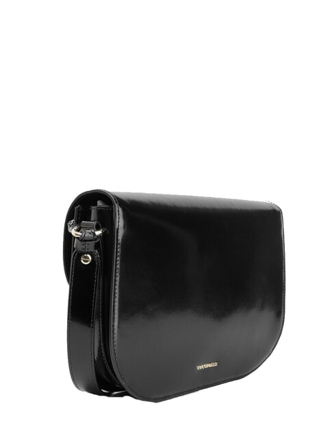 CAMPIONARIO - DEW SHINY CALF Sac bandouli&egrave;re en cuir bross&eacute; Noir - Sacs pour Femme