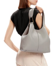 COCCINELLE CAMPIONARIO - BRUME Sac bandouli&egrave;re en cuir gris clair - Sacs pour Femme - 2