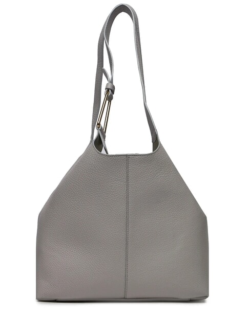 CAMPIONARIO - BRUME Sac bandouli&egrave;re en cuir gris clair - Sacs pour Femme