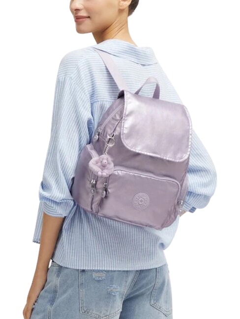 CITY ZIP Sac &agrave; dos &agrave; rabat violet clair - Sacs pour Femme