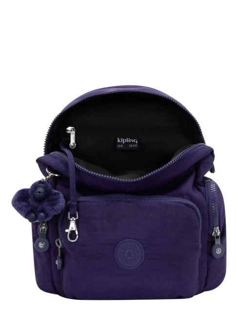 CITY ZIP MINI Petit sac &agrave; dos &agrave; rabat bleu fonc&eacute; - Sacs pour Femme