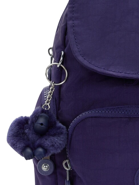 CITY ZIP MINI Petit sac &agrave; dos &agrave; rabat bleu fonc&eacute; - Sacs pour Femme