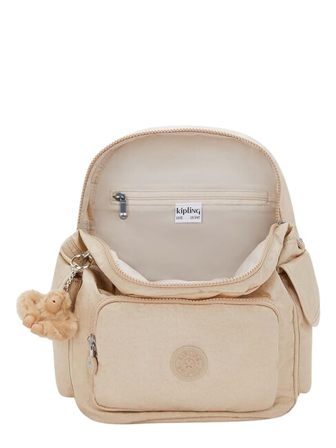 CITY PACK S Sac &agrave; dos beige paillet&eacute; - Sacs pour Femme