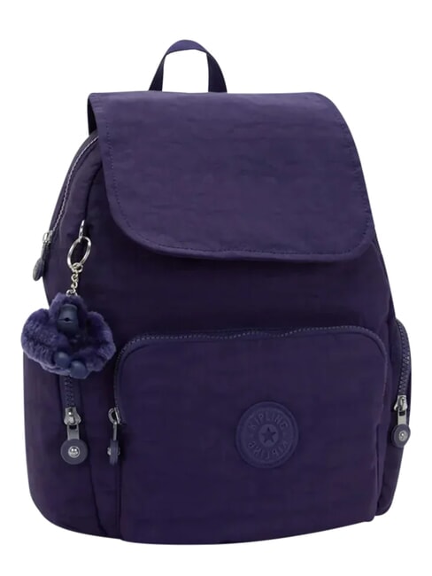 CITY ZIP S Sac &agrave; dos avec rabat bleu fonc&eacute; - Sacs pour Femme