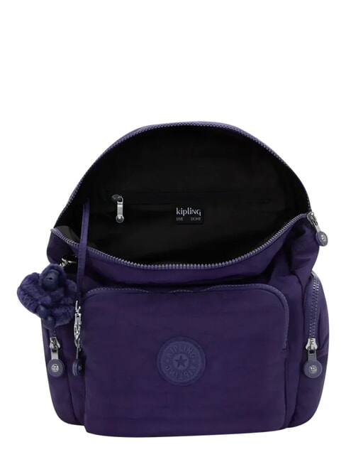CITY ZIP S Sac &agrave; dos avec rabat bleu fonc&eacute; - Sacs pour Femme