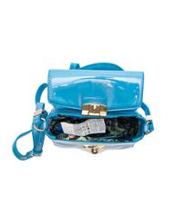 TRUSSARDI Jeans Levanto Shiny, mini sac &agrave; bandouli&egrave;re bleu - Sacs pour Femme - 4