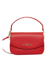 LOVE MOSCHINO CHUNKY TAB Sac &agrave; rabat et bandouli&egrave;re ROUGE - Sacs pour Femme - 3