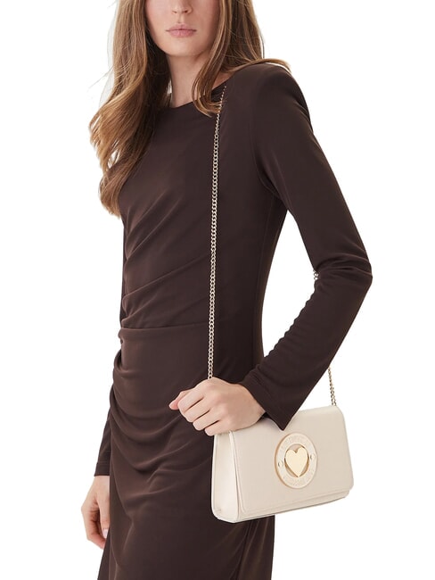 SMART DAILY Pochette avec bandouli&egrave;re en m&eacute;tal Ivoire - Sacs pour Femme