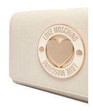 LOVE MOSCHINO SMART DAILY Pochette avec bandouli&egrave;re en m&eacute;tal Ivoire - Sacs pour Femme - 5