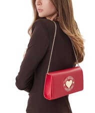 LOVE MOSCHINO SMART DAILY Pochette avec bandouli&egrave;re en m&eacute;tal ROUGE - Sacs pour Femme - 2