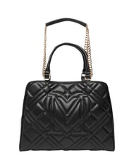 LOVE MOSCHINO QUILTED Sac &agrave; main avec bandouli&egrave;re cha&icirc;ne Noir - Sacs pour Femme - 3