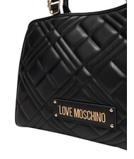 LOVE MOSCHINO QUILTED Sac &agrave; main avec bandouli&egrave;re cha&icirc;ne Noir - Sacs pour Femme - 5