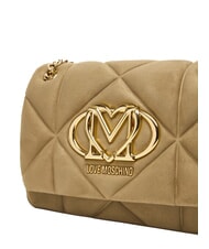 LOVE MOSCHINO EMBOSSED Mini sac bandouli&egrave;re, avec cha&icirc;ne sable - Sacs pour Femme - 5