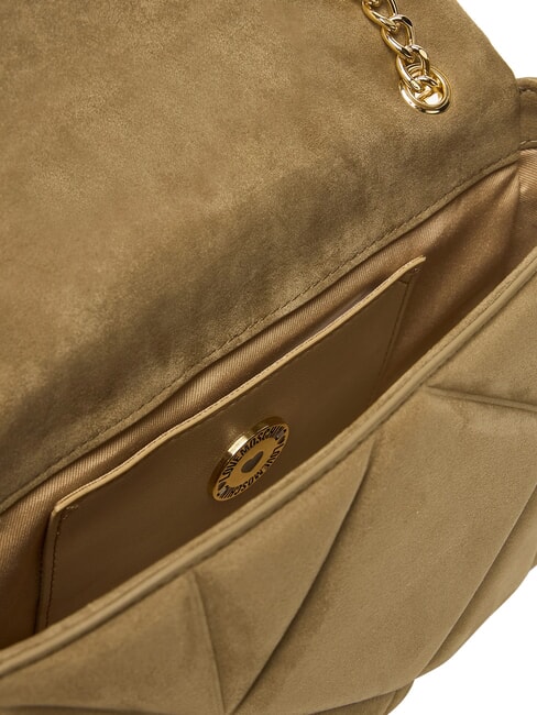 EMBOSSED Mini sac bandouli&egrave;re, avec cha&icirc;ne sable - Sacs pour Femme