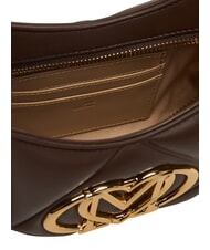 LOVE MOSCHINO EMBOSSED Sac &agrave; bandouli&egrave;re, avec bandouli&egrave;re chocolat - Sacs pour Femme - 6