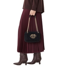 LOVE MOSCHINO EMBOSSED Mini sac bandouli&egrave;re, avec cha&icirc;ne Noir - Sacs pour Femme - 2