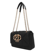 LOVE MOSCHINO EMBOSSED Mini sac bandouli&egrave;re, avec cha&icirc;ne Noir - Sacs pour Femme - 3