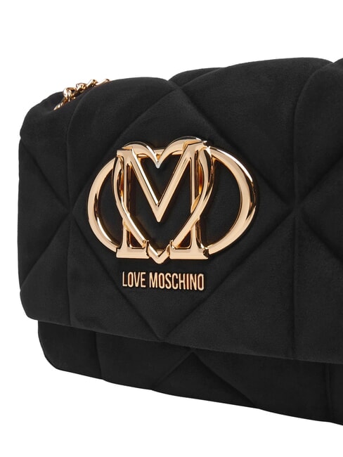 EMBOSSED Mini sac bandouli&egrave;re, avec cha&icirc;ne Noir - Sacs pour Femme