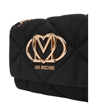 LOVE MOSCHINO EMBOSSED Mini sac bandouli&egrave;re, avec cha&icirc;ne Noir - Sacs pour Femme - 5
