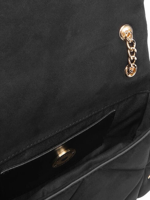 EMBOSSED Mini sac bandouli&egrave;re, avec cha&icirc;ne Noir - Sacs pour Femme