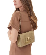 LOVE MOSCHINO PATCHY Pochette &agrave; cha&icirc;ne sable - Sacs pour Femme - 2