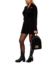 LOVE MOSCHINO PATCHY Sac &agrave; dos avec logo Noir - Sacs pour Femme - 2