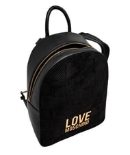 LOVE MOSCHINO PATCHY Sac &agrave; dos avec logo Noir - Sacs pour Femme - 5