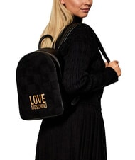 LOVE MOSCHINO PATCHY Sac &agrave; dos avec logo Noir - Sacs pour Femme - 6