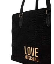 LOVE MOSCHINO PATCHY sac de courses, sac bandouli&egrave;re Noir - Sacs pour Femme - 5