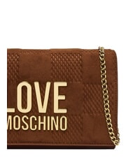 LOVE MOSCHINO PATCHY Pochette &agrave; cha&icirc;ne chameau2 - Sacs pour Femme - 5