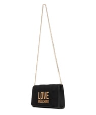 LOVE MOSCHINO PATCHY Pochette &agrave; cha&icirc;ne Noir - Sacs pour Femme - 3