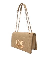 LOVE MOSCHINO PATCHY Sac bandouli&egrave;re, avec cha&icirc;ne sable - Sacs pour Femme - 4