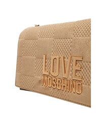 LOVE MOSCHINO PATCHY Sac bandouli&egrave;re, avec cha&icirc;ne sable - Sacs pour Femme - 5