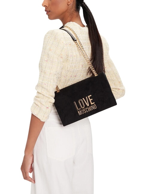 PATCHY Sac bandouli&egrave;re, avec cha&icirc;ne Noir - Sacs pour Femme