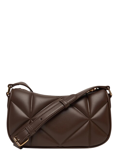 EMBOSSED Mini sac bandouli&egrave;re chocolat - Sacs pour Femme