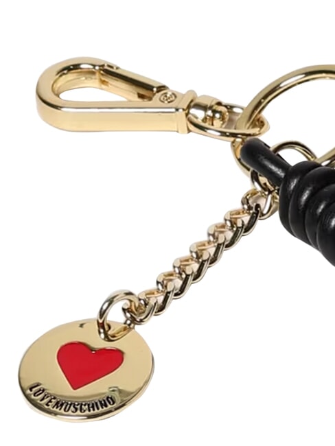 CHARMS Porte-cl&eacute;s avec logo en m&eacute;tal noir/rouge/noir - Porte-cl&eacute;s