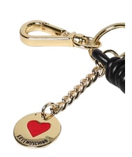 LOVE MOSCHINO CHARMS Porte-cl&eacute;s avec logo en m&eacute;tal noir/rouge/noir - Porte-cl&eacute;s - 3