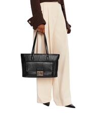 LOVE MOSCHINO EMBOSSED Sac de courses, double portabilit&eacute; Noir - Sacs pour Femme - 2