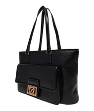 LOVE MOSCHINO EMBOSSED Sac de courses, double portabilit&eacute; Noir - Sacs pour Femme - 4