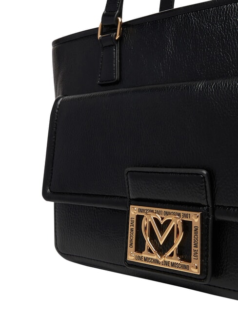 EMBOSSED Sac de courses, double portabilit&eacute; Noir - Sacs pour Femme