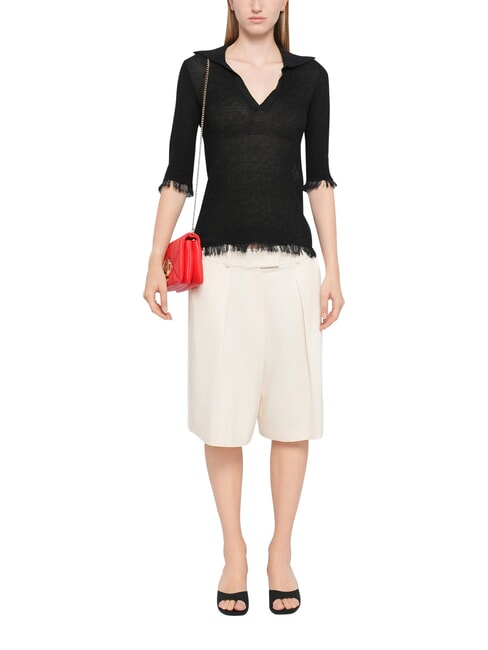 EMBOSSED Mini sac bandouli&egrave;re, avec cha&icirc;ne ROUGE - Sacs pour Femme